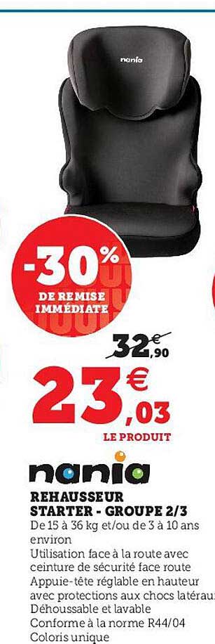 réhausseur starter - groupe 2-3 nania
