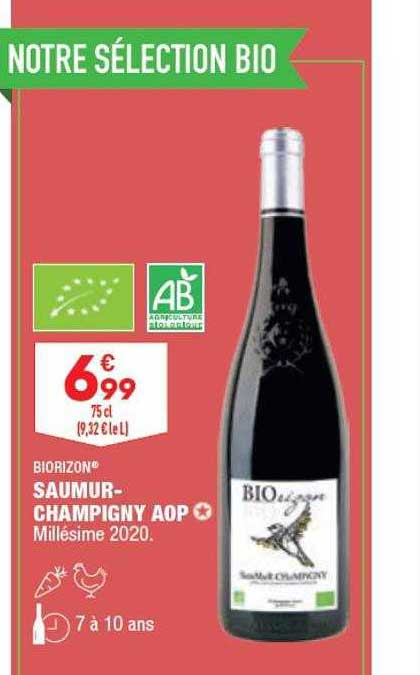 saumur-champigny aop millésime 2020 biorizon