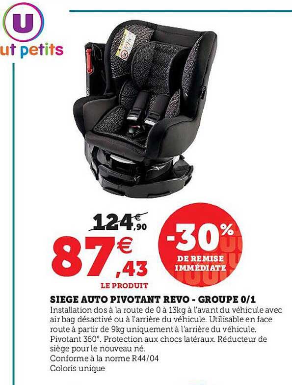 siège auto pivotant revo - groupe 0-1