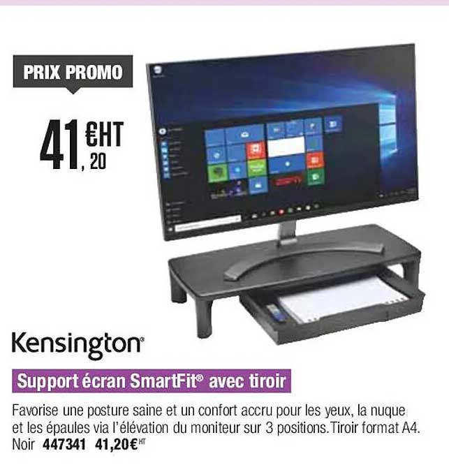 support écran smartfit avec tiroir kensington