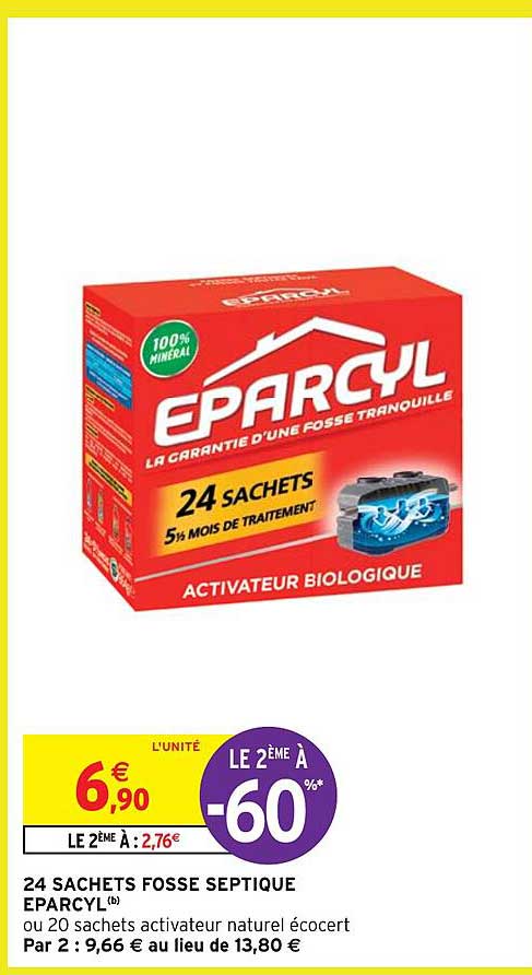 24 sachets fosse septique eparcyl