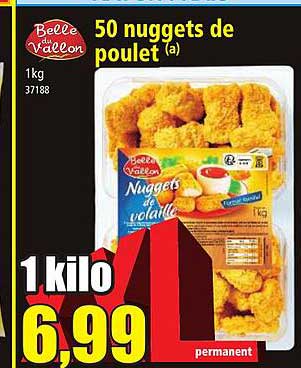 50 nuggets de poulet belle du vallon