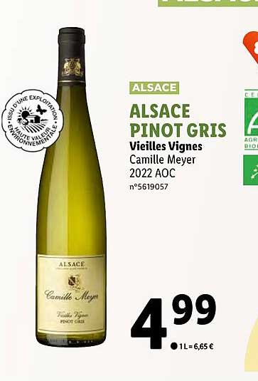 alsace pinot gris vieilles vignes camille meyer 2022 aoc
