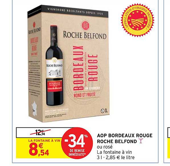 aop bordeaux rouge roche belfond