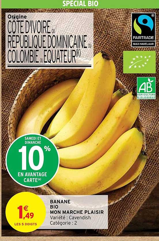 banane bio mon marché plaisir