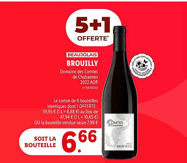 beaujolais brouilly domaine des comtes de chabannes 2022 aop