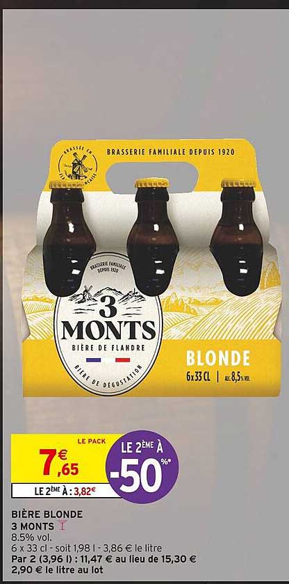 bière blonde 3 monts