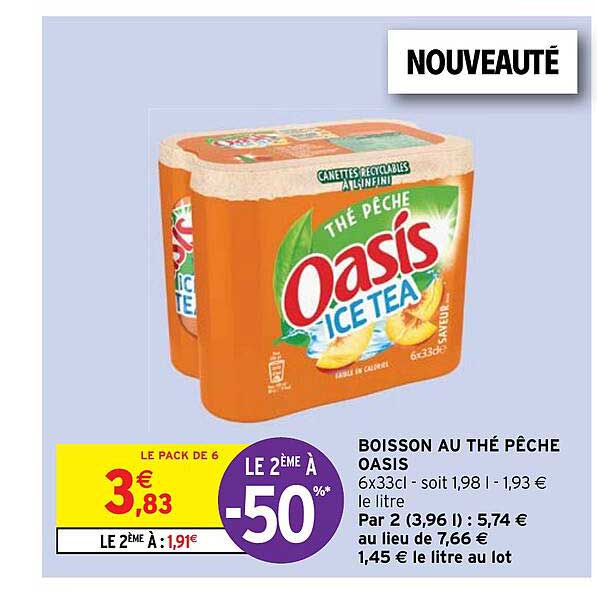 Boisson Au Thé Pêche Oasis
