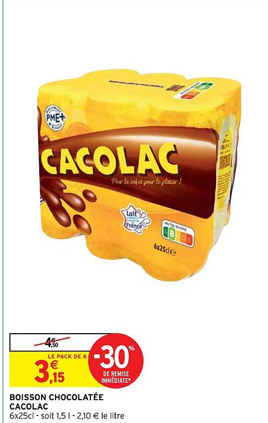 boisson chocolatée cacolac