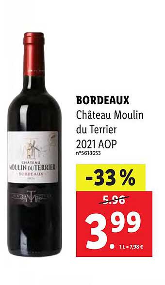 bordeaux château moulin du terrier 2021 aop