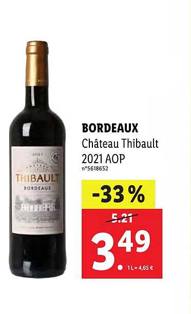 bordeaux château thibault 2021 aop