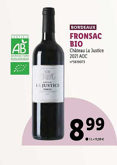 bordeaux fronsac bio château la justice 2021 aoc