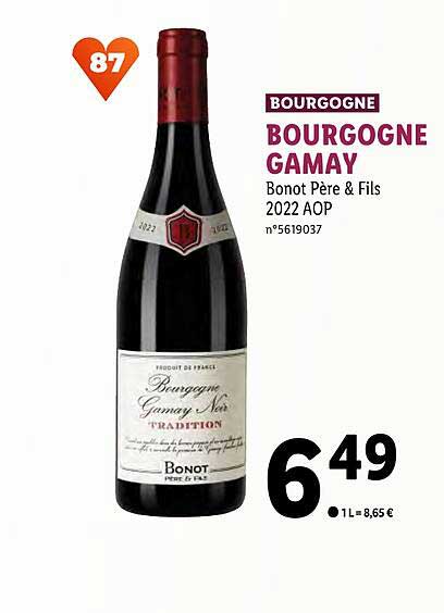 bourgogne gamay bonot père & fils 2022 aop