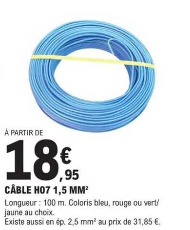 câble h07 1,5 mm²