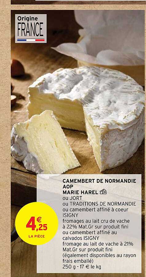 camembert de normandie aop marie harel