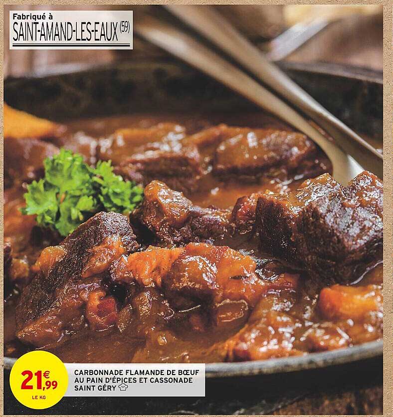 carbonnade flamande de bœuf au pain d'épices et cassonade saint géry