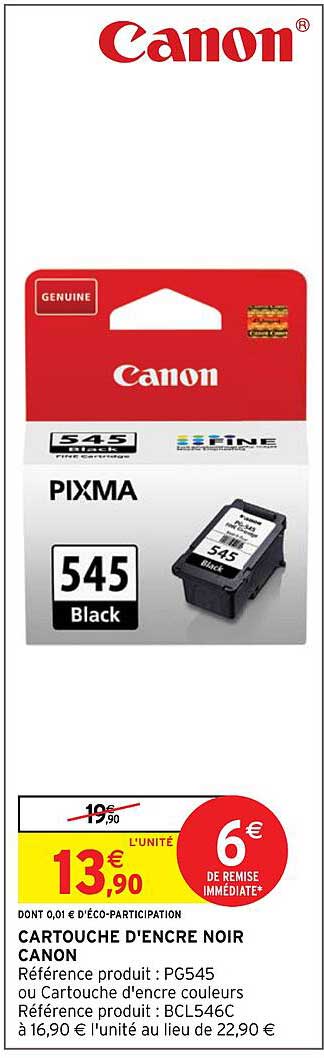 cartouche d'encre noir canon