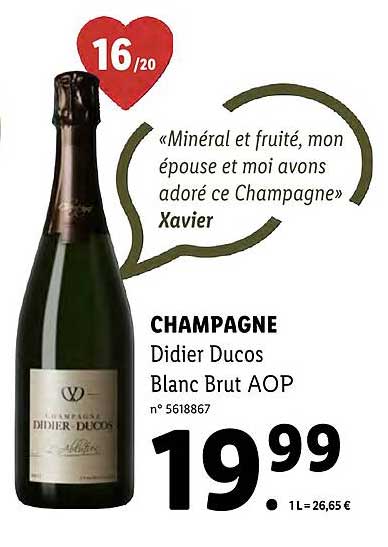 champagne didier ducos blanc brut aop