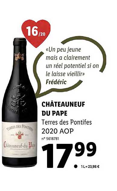 châteauneuf du pape terres des pontifes 2020 aop