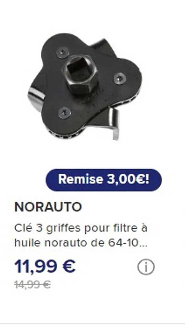 clé 3 griffes pour filtre à huile norauto de 64-10...