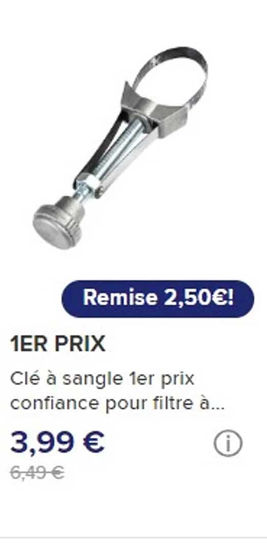 clé à sangle 1er prix confiance pour filtre à...