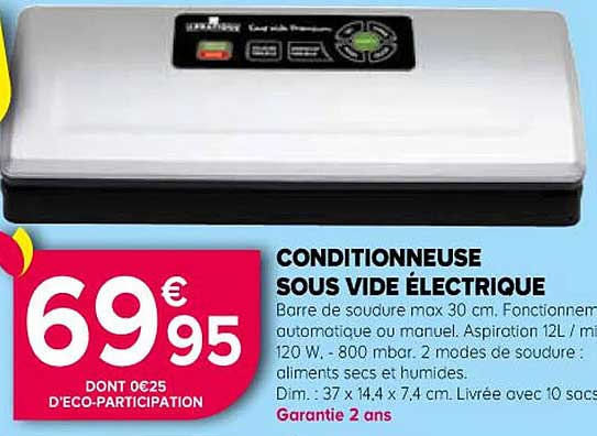 conditionneuse sous vide électrique