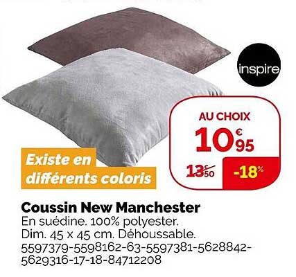 coussin new manchester inspire