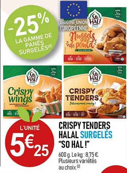crispy tenders halal surgelés "sho hal !"