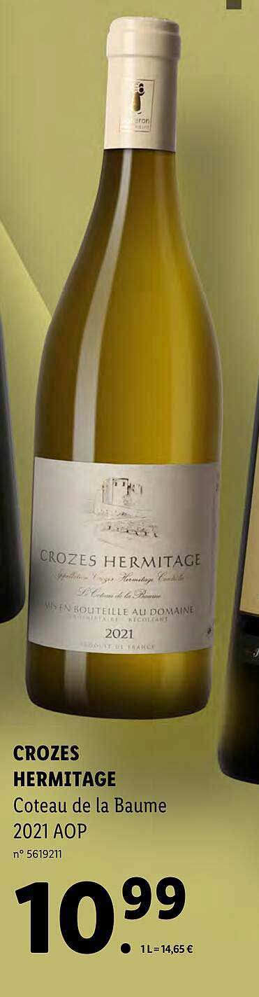 crozes hermitage coteau de la baume 2021 aop