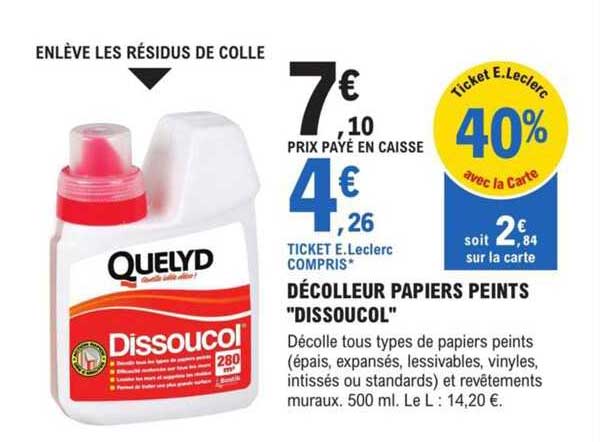 Décolleur Papiers Peints "dissoucol"
