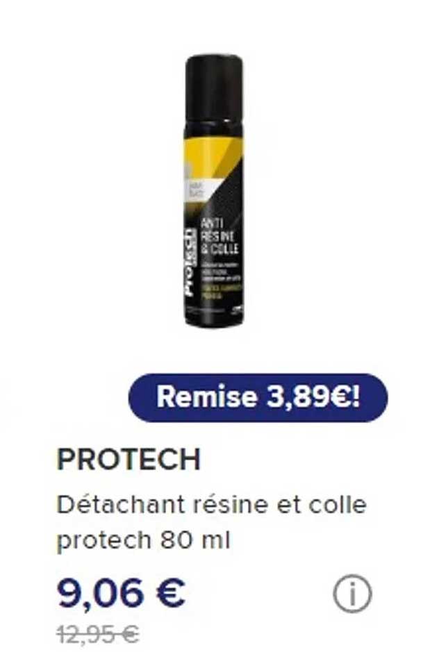 détachant résine et colle protech 80 ml