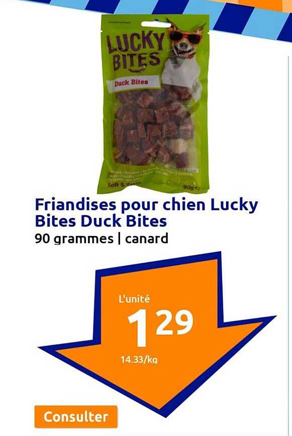 friandises pour chien lucky bites duck bites