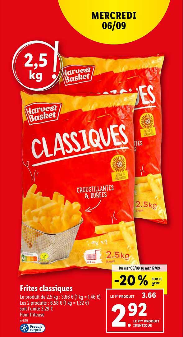 frites classiques harvest basket