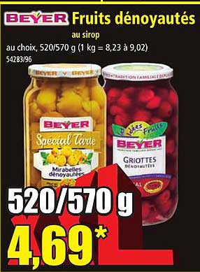 Fruits Dénoyautés Beyer