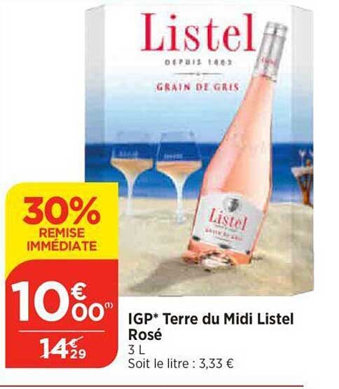 Igp Terre Du Midi Listel Rosé
