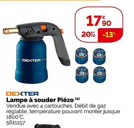 lampe à souder piézo dexter