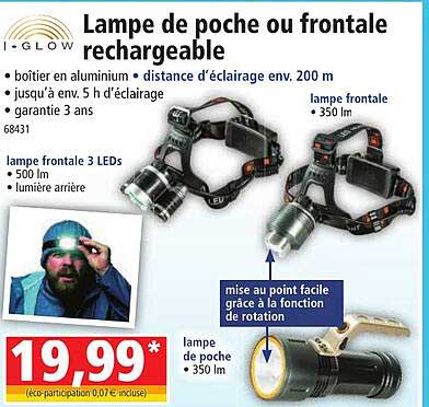 Lampe De Poche Ou Frontale Rechargeable I-glow