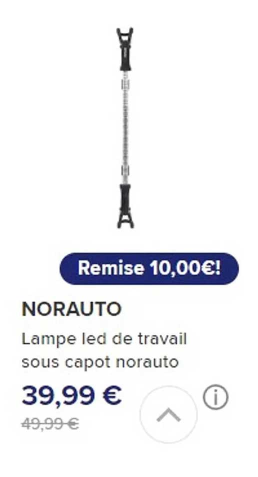 lampe led de travail sous capot norauto