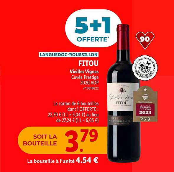 languedoc-roussillon fitou vieilles vignes cuvée prestige 2020 aop