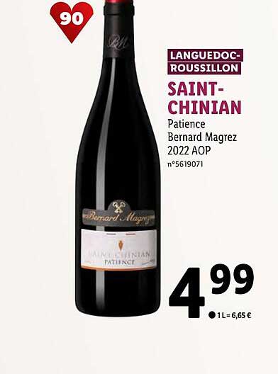 languedoc-roussillon saint-chinian patience bernard magrez 2022 aop