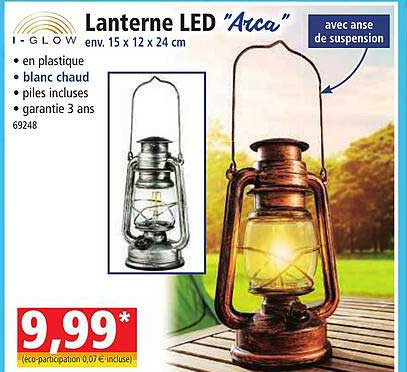 lanterne led "arca" i-glow