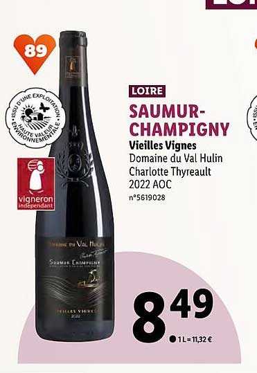 loire saumur-champigny vieilles vignes domaine du val hulin charlotte thyreault 2022 aoc