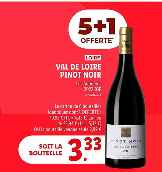 loire val de loire pinot noir les aubrières 2022 igp