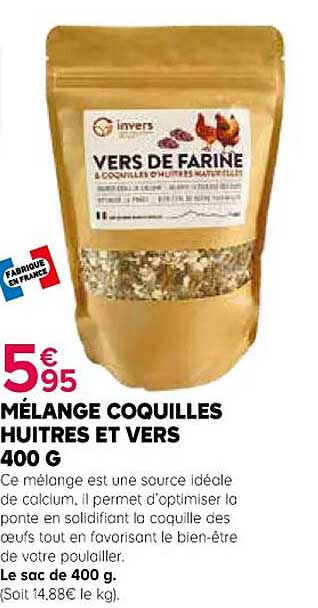 Mélange Coquilles Huitres Et Vers 400 G