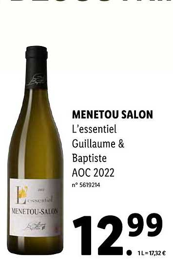 menetou salon l'essentiel guillaume & baptiste aoc 2022
