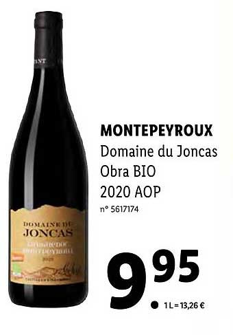 montepeyroux domaine du joncas obra bio 2022 aop