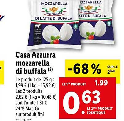mozzarella du buffala casa azzurra