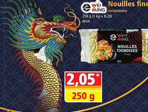 nouilles fine instantanées wei ming