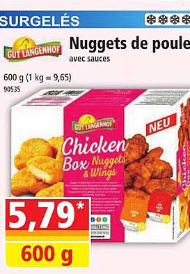 nuggets de poule avec sauces gut langenhof