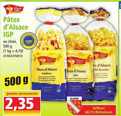 Pâtes D'alsace Igp
